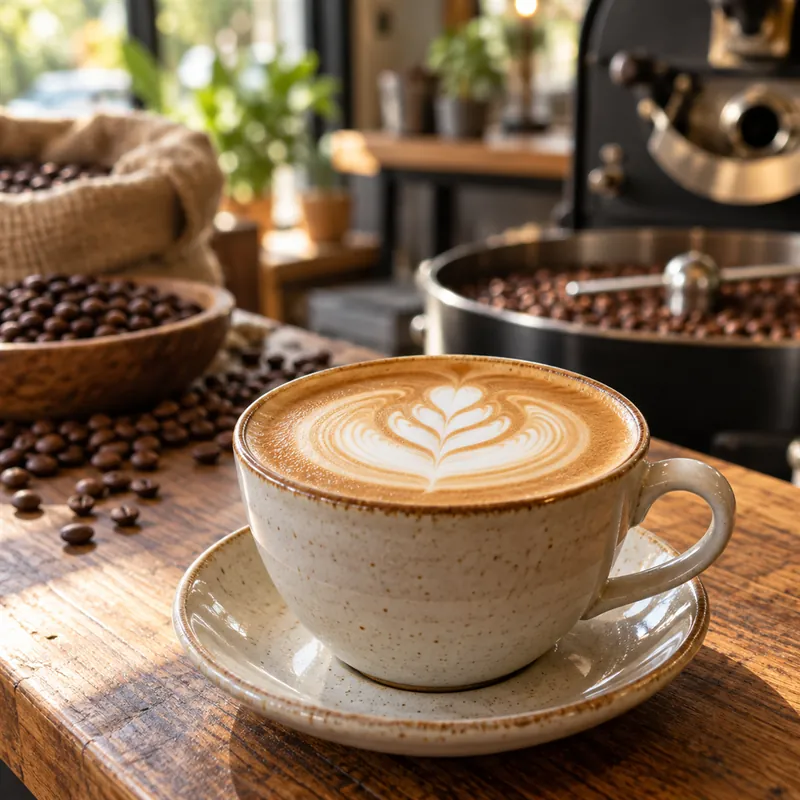 Cappuccino with latte art